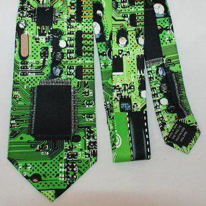 Mr. G33K nerd_ware Computer Circuit Board Microfiber Tie